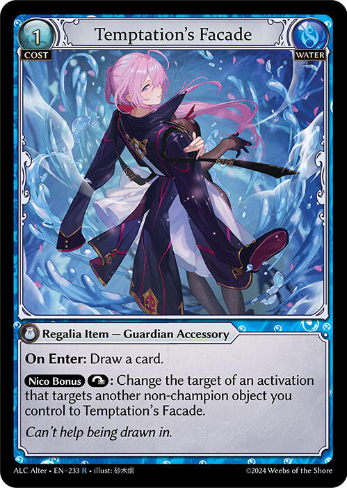 Temptation's Facade (233) [Alchemical Revolution Alter Edition] | Good Games Adelaide SA