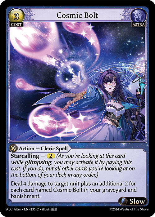 Cosmic Bolt (235) [Alchemical Revolution Alter Edition] | Good Games Adelaide SA