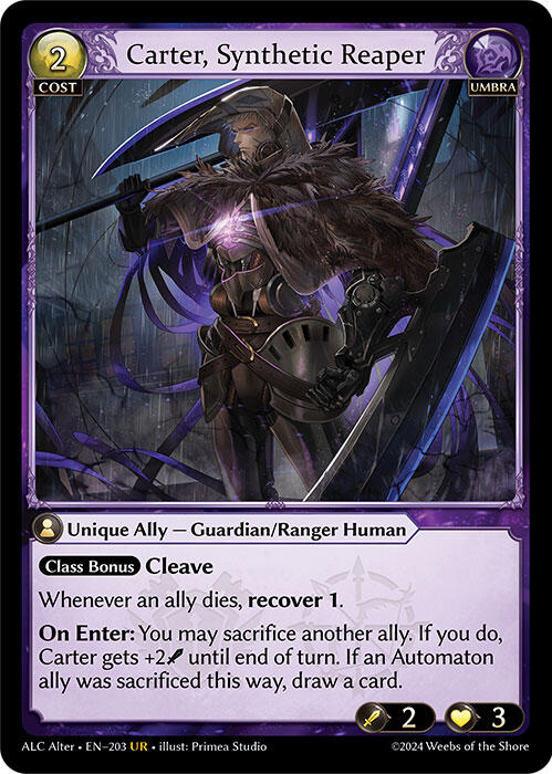 Carter, Synthetic Reaper (203) [Alchemical Revolution Alter Edition] | Good Games Adelaide SA
