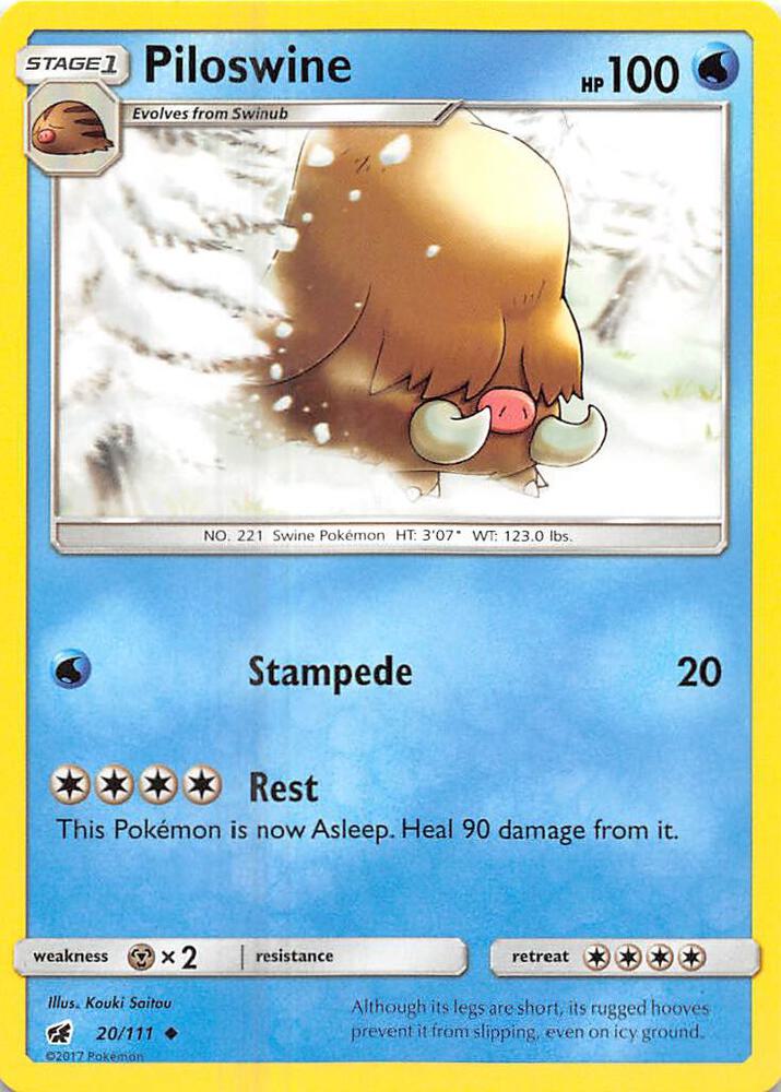 Piloswine 20/111 (SM - Crimson Invasion)  | Good Games Adelaide SA