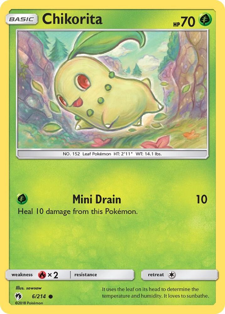 Chikorita 6/214 (SM - Lost Thunder)  | Good Games Adelaide SA