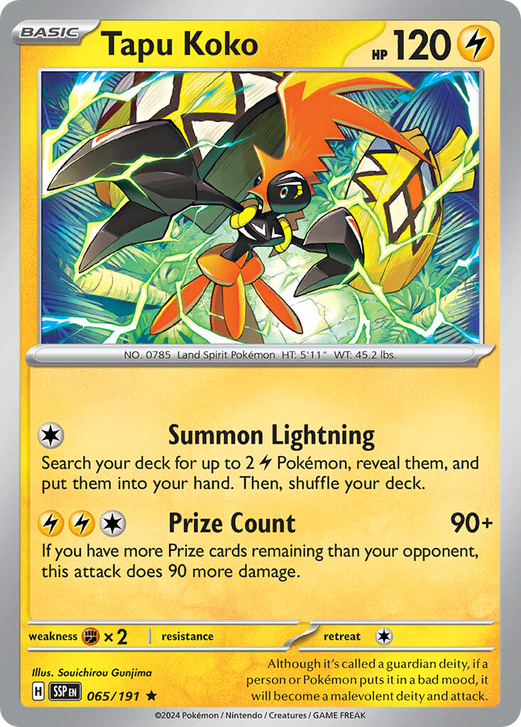 Tapu Koko (065/191) (Theme Deck Exclusive) [Scarlet & Violet: Surging Sparks] | Good Games Adelaide SA