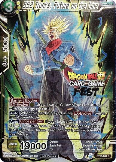 SS2 Trunks, Future on the Line (Card Game Fest 2022) (BT16-081) [Tournament Promotion Cards] | Good Games Adelaide SA