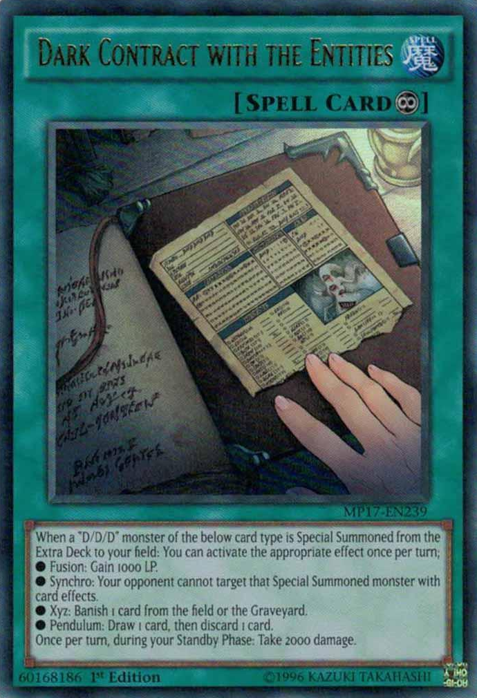 Dark Contract with the Entities [MP17-EN239] Ultra Rare | Good Games Adelaide SA
