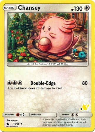 Chansey (46/68) (Pikachu Stamp #5) [Battle Academy 2020] | Good Games Adelaide SA