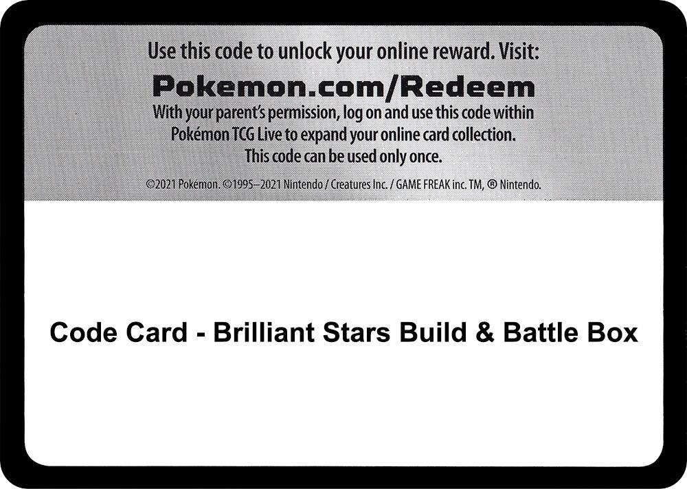 Code Card Brilliant Stars Build and Battle Box  (SWSH09: Brilliant Stars)  | Good Games Adelaide SA