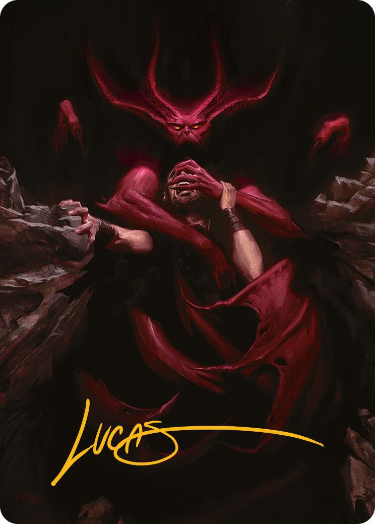 Infernal Grasp Art Card (Gold-Stamped Signature) [Innistrad Remastered Art Series] | Good Games Adelaide SA