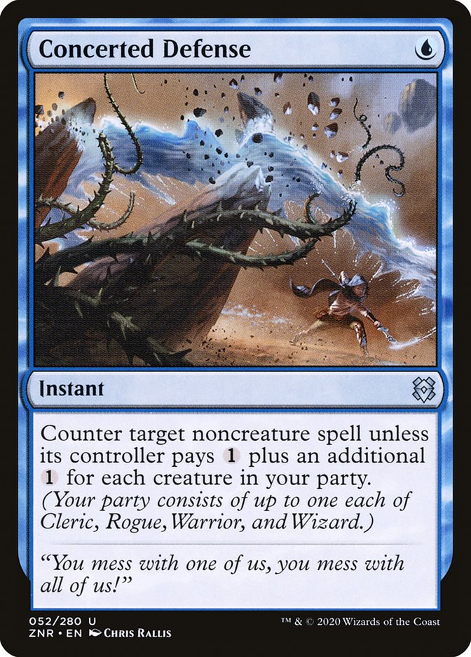 Concerted Defense 52 (Zendikar Rising)  - Foil | Good Games Adelaide SA