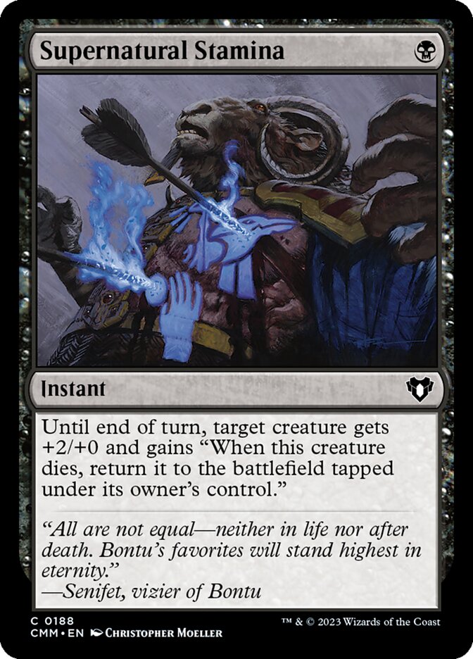 Supernatural Stamina 188 (Commander Masters)  - Foil | Good Games Adelaide SA