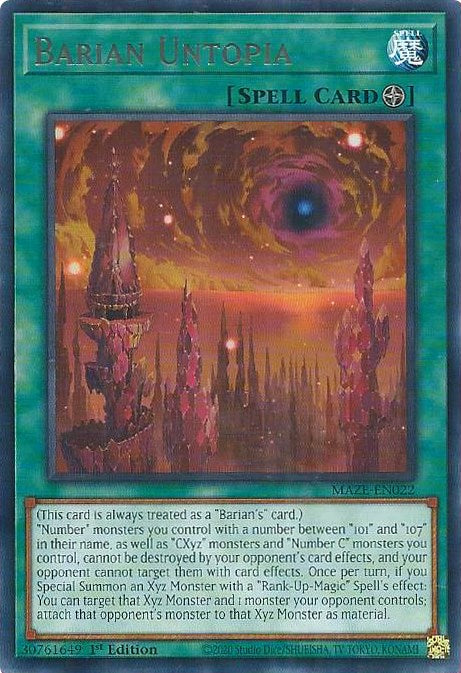 Barian Untopia [MAZE-EN022] Rare | Good Games Adelaide SA