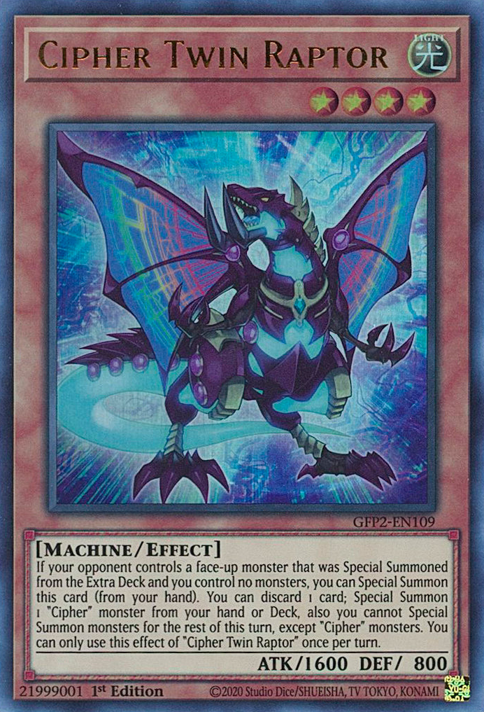 Cipher Twin Raptor [GFP2-EN109] Ultra Rare | Good Games Adelaide SA