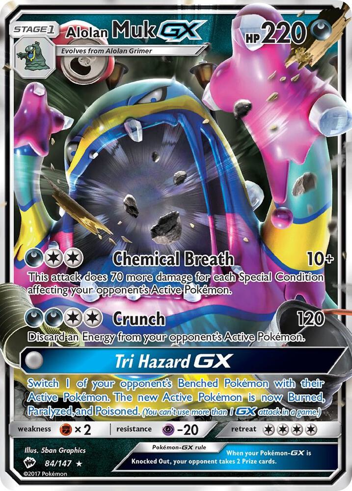 Alolan Muk GX 84/147 (SM - Burning Shadows)  - Holofoil | Good Games Adelaide SA