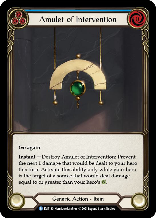 Amulet of Intervention [EVR180] (Everfest)  1st Edition Cold Foil | Good Games Adelaide SA