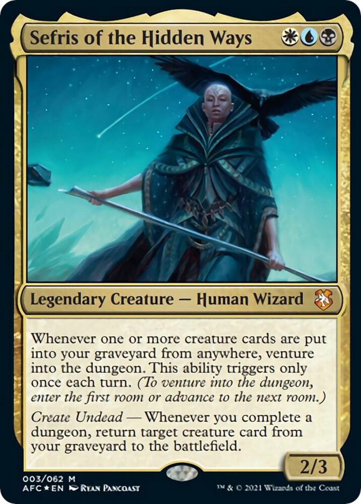 Sefris of the Hidden Ways Display Commander Thick Stock 3 (Commander: Adventures in the Forgotten Realms)  - Foil | Good Games Adelaide SA