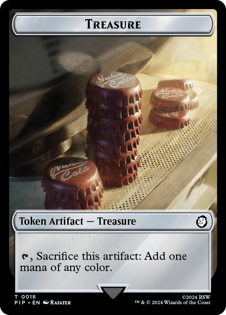 Treasure (0018) // Human Knight Double-Sided Token [Fallout Tokens] | Good Games Adelaide SA