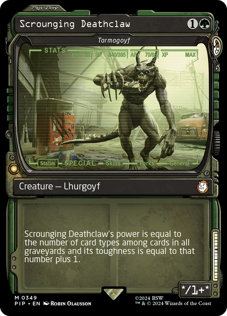 Scrounging Deathclaw - Tarmogoyf (Showcase) [Fallout] | Good Games Adelaide SA