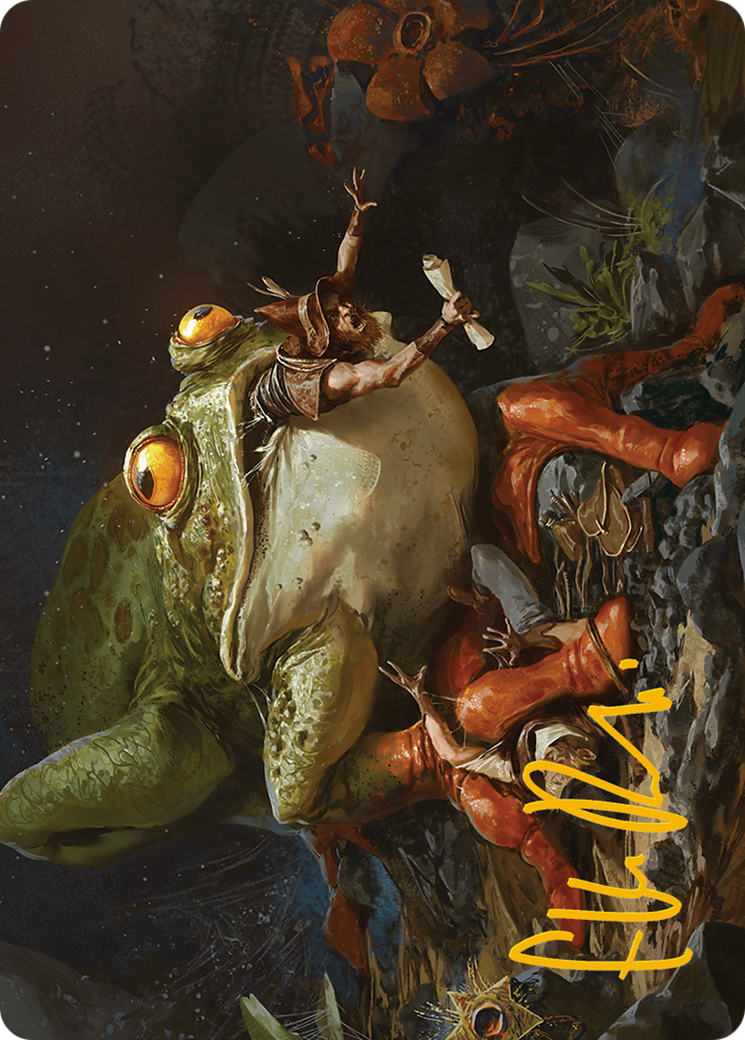 Rampant Frogantua Art Card (Gold-Stamped Signature) [Modern Horizons 3 Art Series] | Good Games Adelaide SA