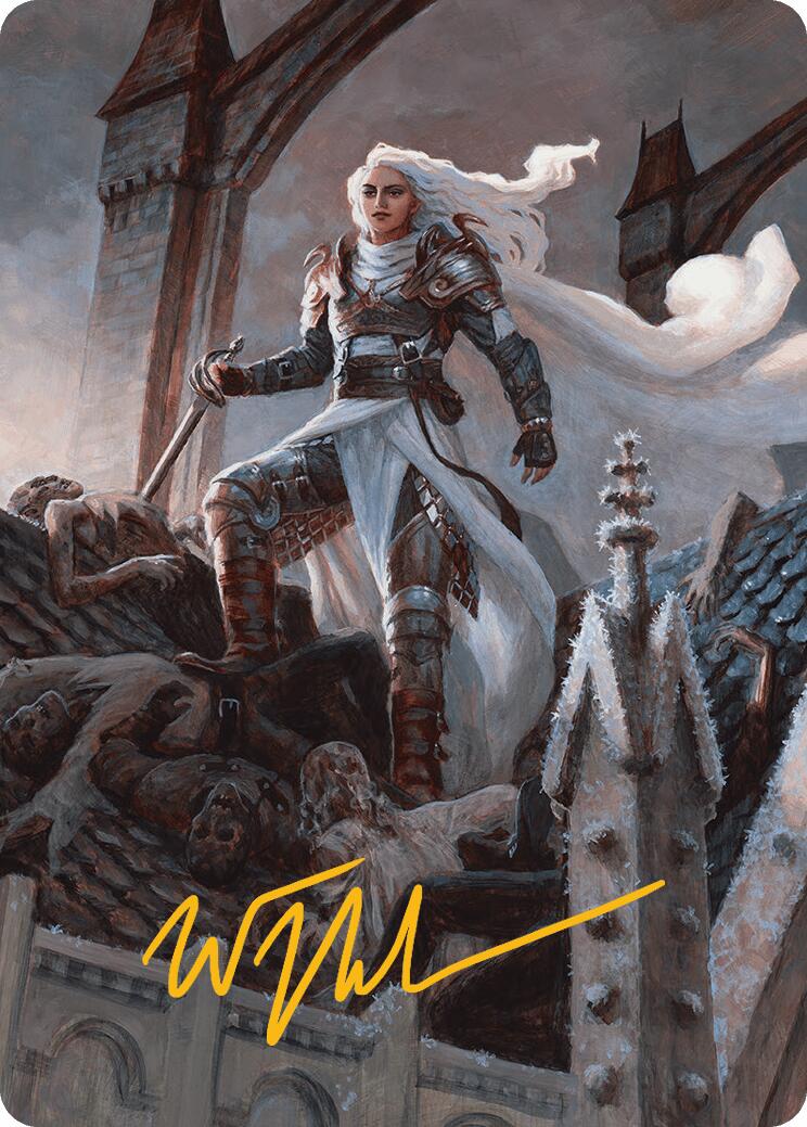 Thalia, Heretic Cathar Art Card (Gold-Stamped Signature) [Innistrad Remastered Art Series] | Good Games Adelaide SA