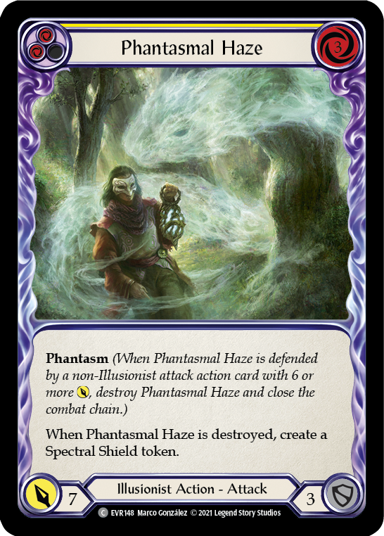 Phantasmal Haze (Yellow) [EVR148] (Everfest)  1st Edition Rainbow Foil | Good Games Adelaide SA