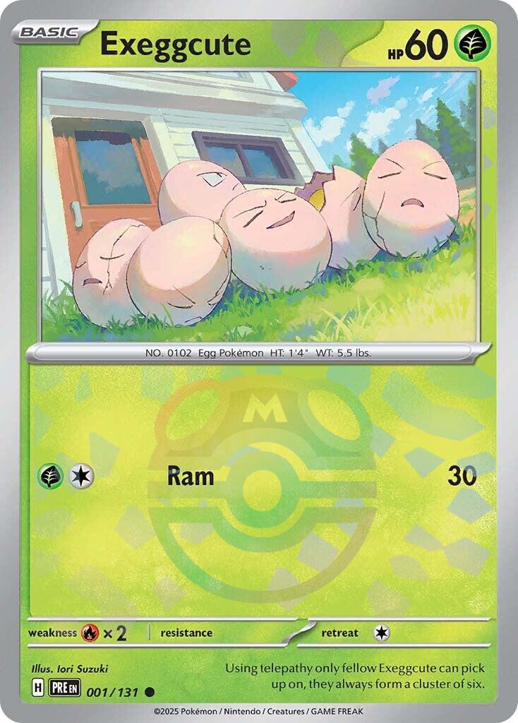 Exeggcute (001/131) (Master Ball Pattern) [Scarlet & Violet: Prismatic Evolutions] | Good Games Adelaide SA