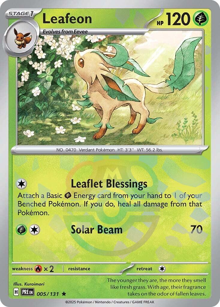Leafeon (005/131) (Master Ball Pattern) [Scarlet & Violet: Prismatic Evolutions] | Good Games Adelaide SA