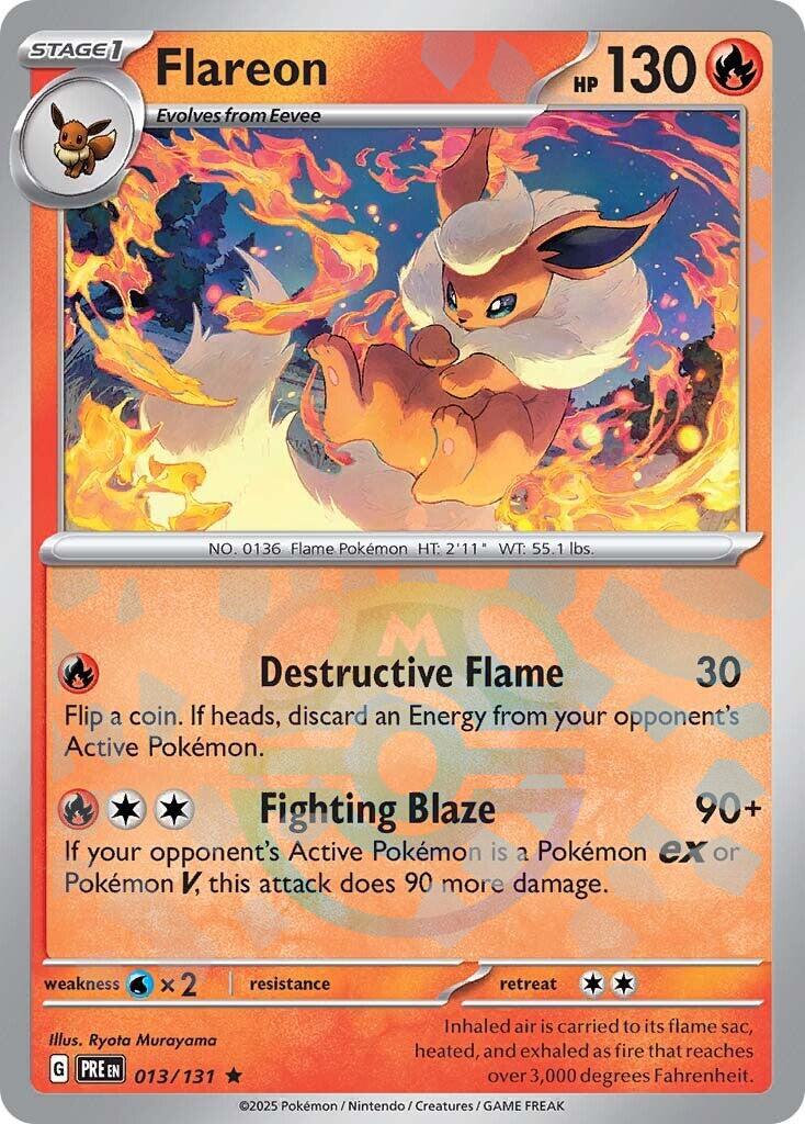Flareon (013/131) (Master Ball Pattern) [Scarlet & Violet: Prismatic Evolutions] | Good Games Adelaide SA