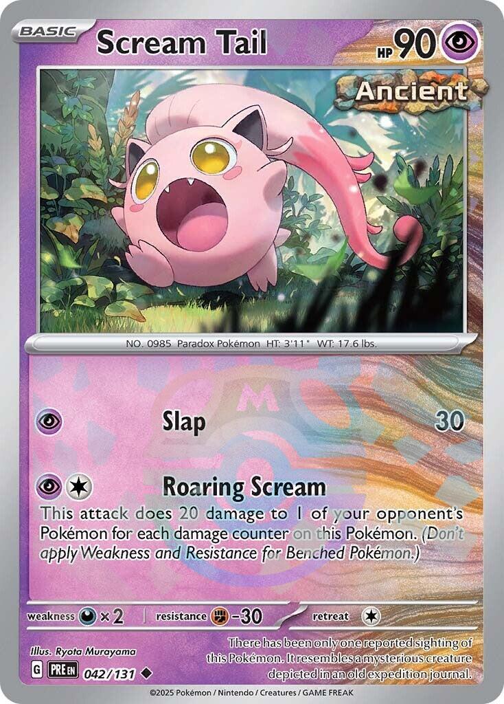 Scream Tail (042/131) (Master Ball Pattern) [Scarlet & Violet: Prismatic Evolutions] | Good Games Adelaide SA