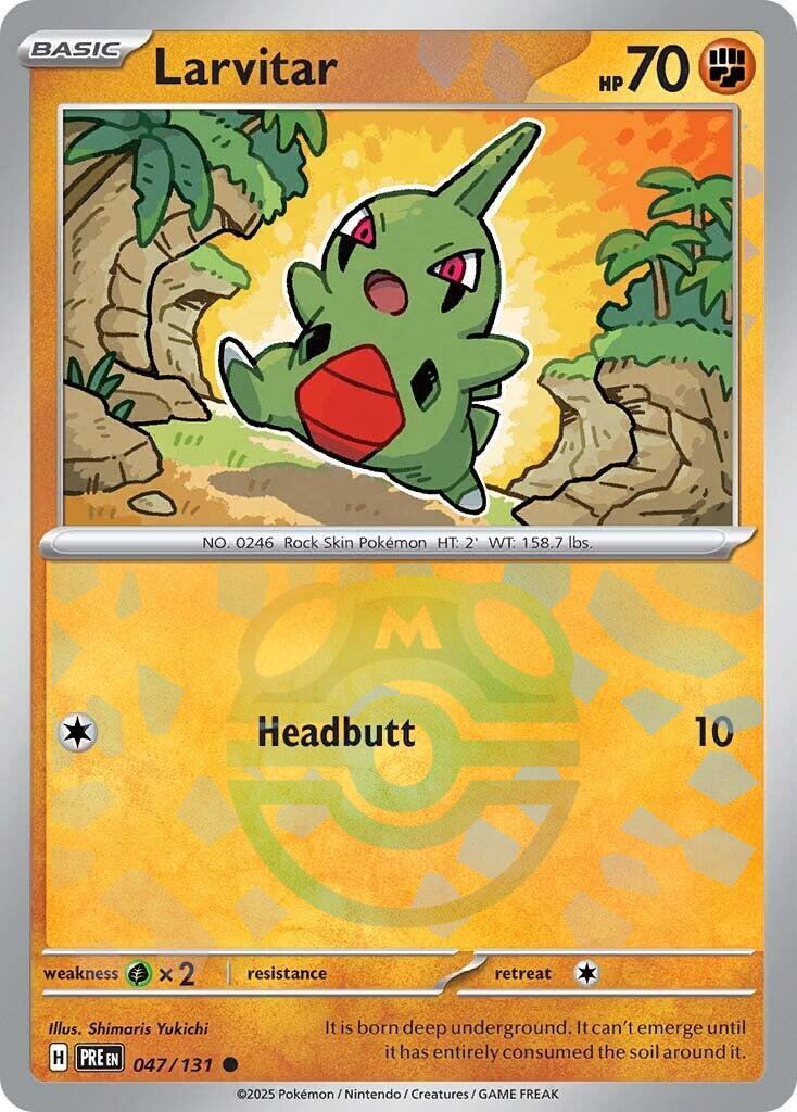 Larvitar (047/131) (Master Ball Pattern) [Scarlet & Violet: Prismatic Evolutions] | Good Games Adelaide SA