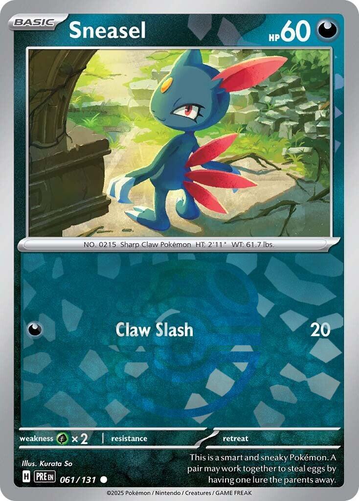 Sneasel (061/131) (Master Ball Pattern) [Scarlet & Violet: Prismatic Evolutions] | Good Games Adelaide SA