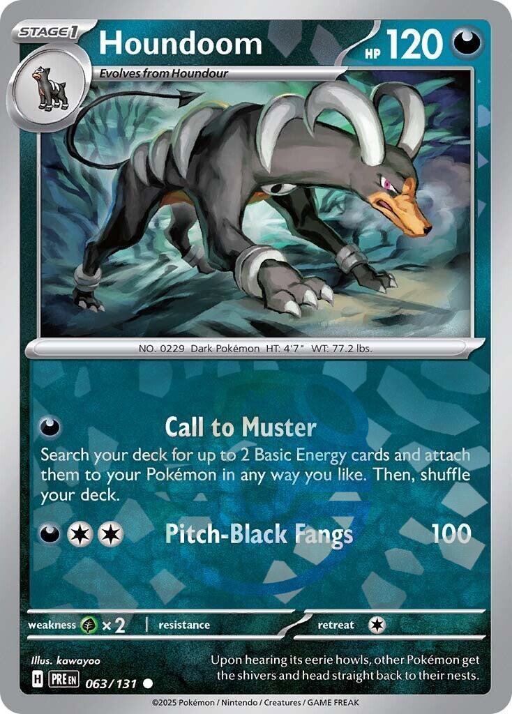 Houndoom (063/131) (Master Ball Pattern) [Scarlet & Violet: Prismatic Evolutions] | Good Games Adelaide SA