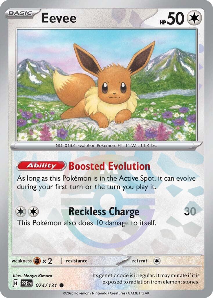 Eevee (074/131) (Master Ball Pattern) [Scarlet & Violet: Prismatic Evolutions] | Good Games Adelaide SA