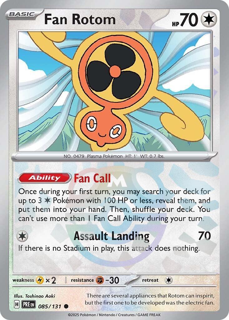 Fan Rotom (085/131) (Master Ball Pattern) [Scarlet & Violet: Prismatic Evolutions] | Good Games Adelaide SA