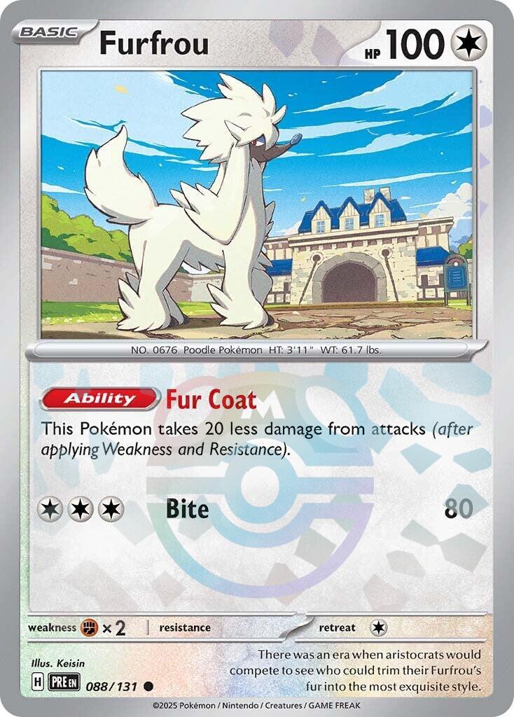 Furfrou (088/131) (Master Ball Pattern) [Scarlet & Violet: Prismatic Evolutions] | Good Games Adelaide SA