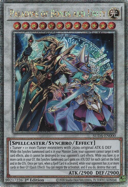 Paladins of Bonds and Unity [SUDA-EN000] Quarter Century Secret Rare | Good Games Adelaide SA