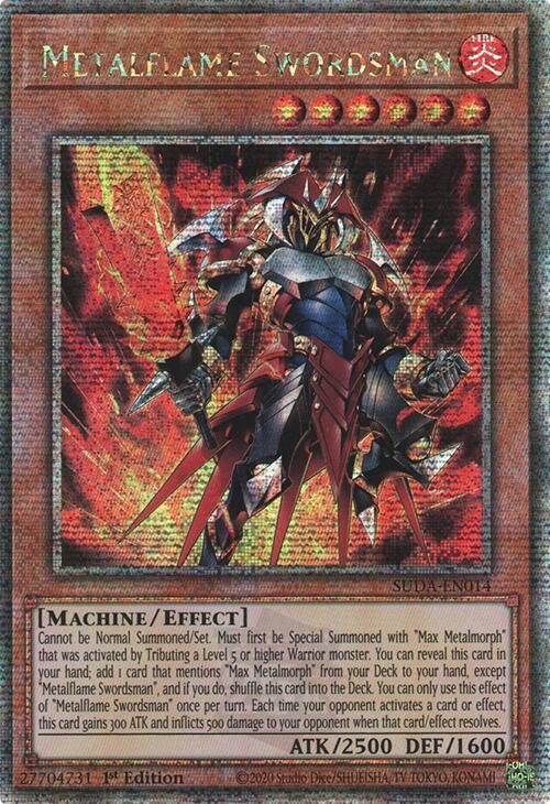Metalflame Swordsman (Quarter Century Secret Rare) [SUDA-EN014] Quarter Century Secret Rare | Good Games Adelaide SA