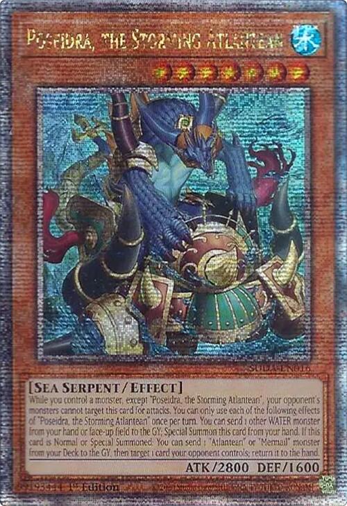 Poseidra, the Storming Atlantean (Quarter Century Secret Rare) [SUDA-EN016] Quarter Century Secret Rare | Good Games Adelaide SA