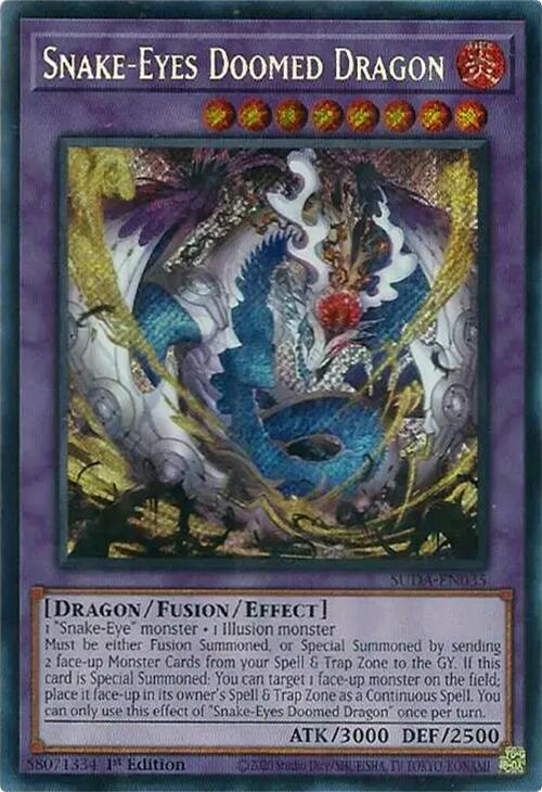 Snake-Eyes Doomed Dragon [SUDA-EN035] Secret Rare | Good Games Adelaide SA