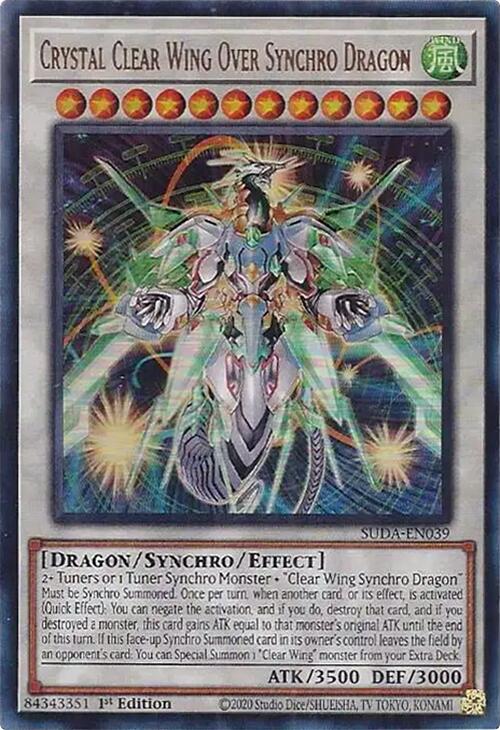 Crystal Clear Wing Over Synchro Dragon [SUDA-EN039] Ultra Rare | Good Games Adelaide SA
