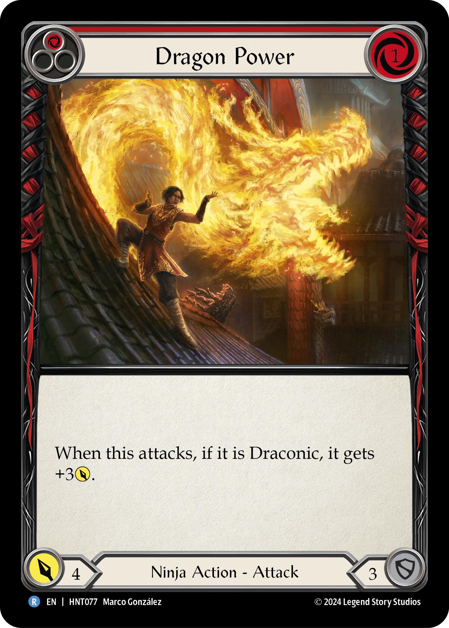 Dragon Power (Red) [HNT077] (The Hunted)  Rainbow Foil | Good Games Adelaide SA