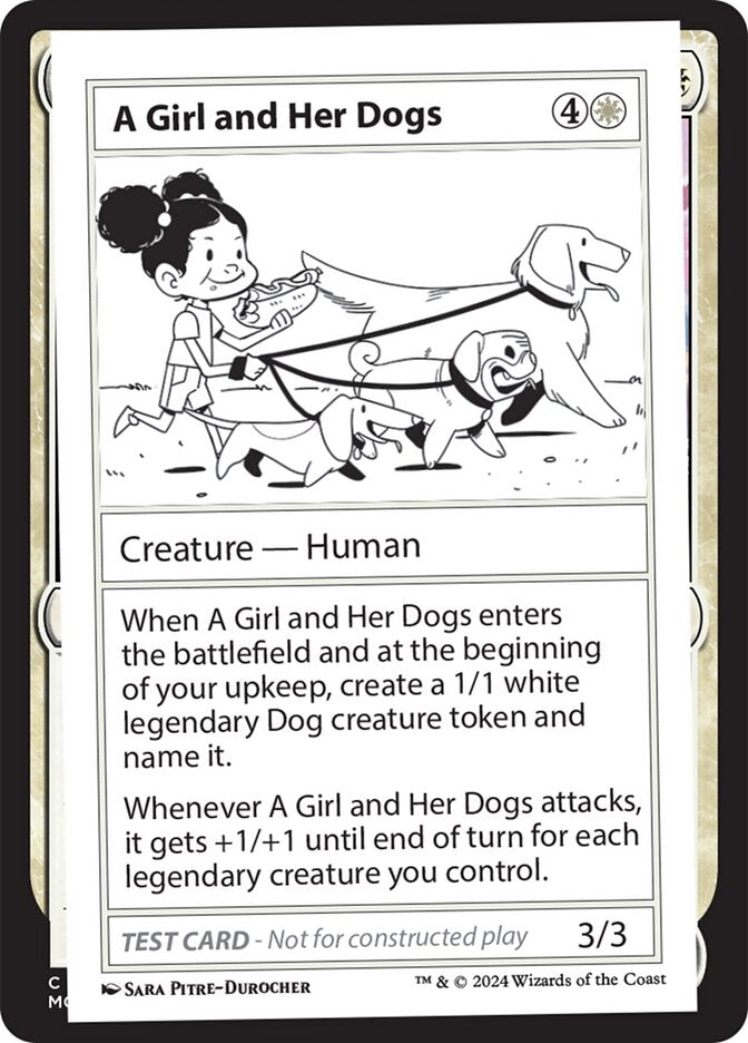A Girl and Her Dogs  (Mystery Booster 2 Playtest Cards)  | Good Games Adelaide SA