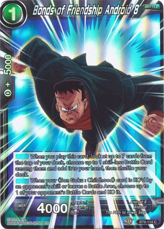 Bonds of Friendship Android 8 (Reprint) (BT6-114) [Battle Evolution Booster] | Good Games Adelaide SA