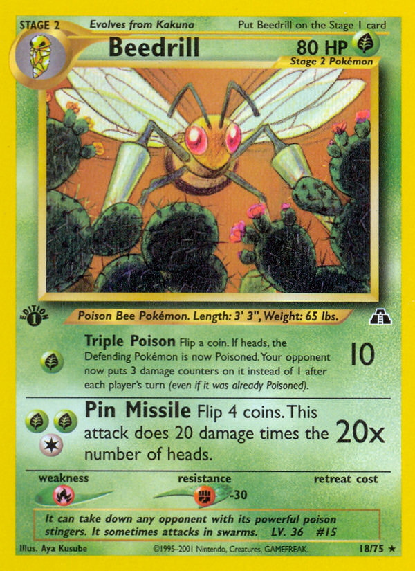 Beedrill (18/75) [Neo Discovery 1st Edition] | Good Games Adelaide SA