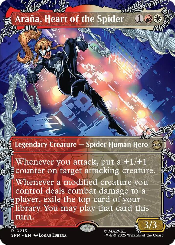 Arana, Heart of the Spider 213/198 (Marvel's Spider-Man)  - Showcase Foil | Good Games Adelaide SA