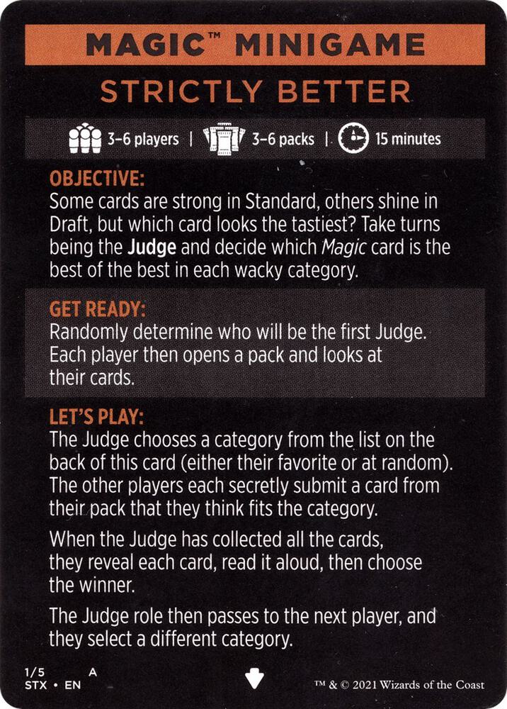 Magic Minigame Strictly Better 1 (Strixhaven: School of Mages)  | Good Games Adelaide SA