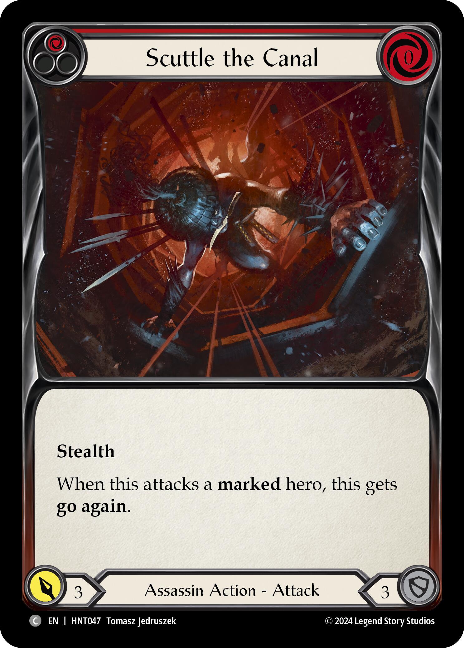 Scuttle the Canal (Red) [HNT047] (The Hunted)  Rainbow Foil | Good Games Adelaide SA