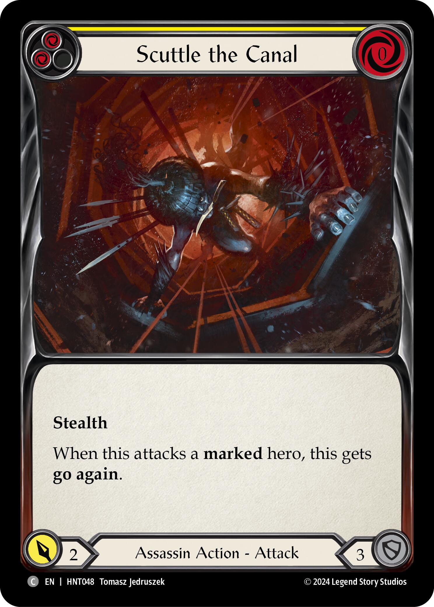 Scuttle the Canal (Yellow) [HNT048] (The Hunted)  Rainbow Foil | Good Games Adelaide SA