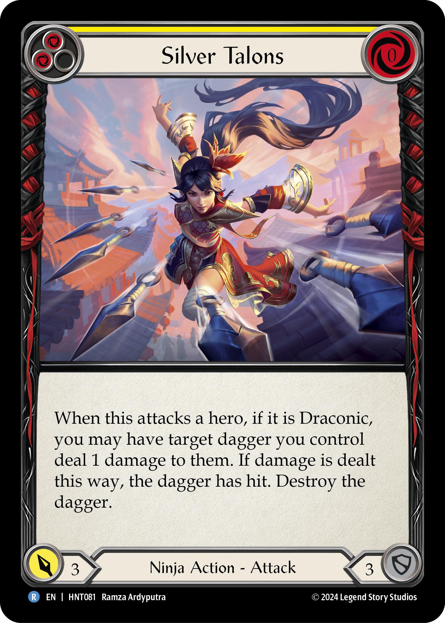 Silver Talons (Yellow) [HNT081] (The Hunted)  Rainbow Foil | Good Games Adelaide SA