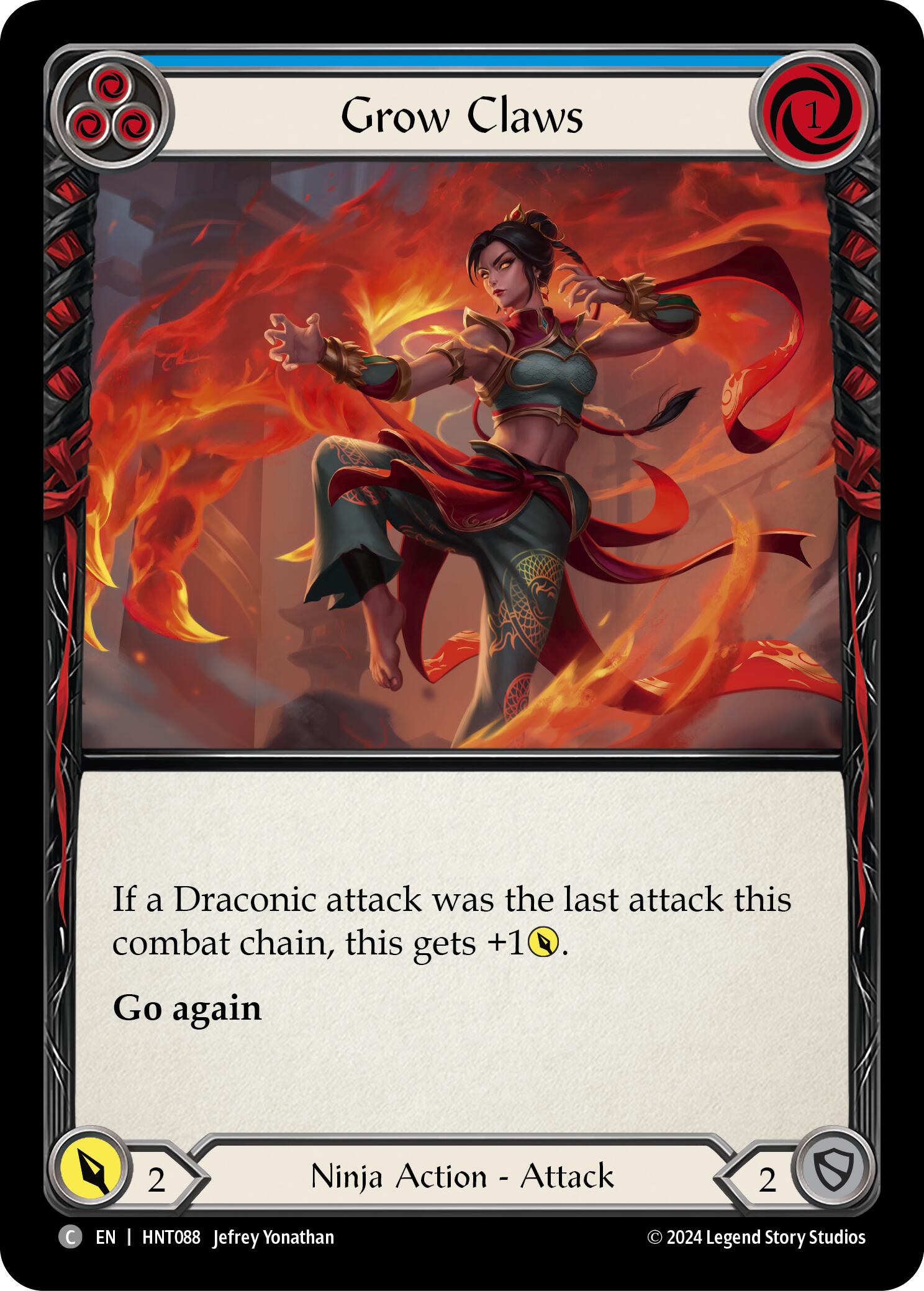 Grow Claws (Blue) [HNT088] (The Hunted)  Rainbow Foil | Good Games Adelaide SA