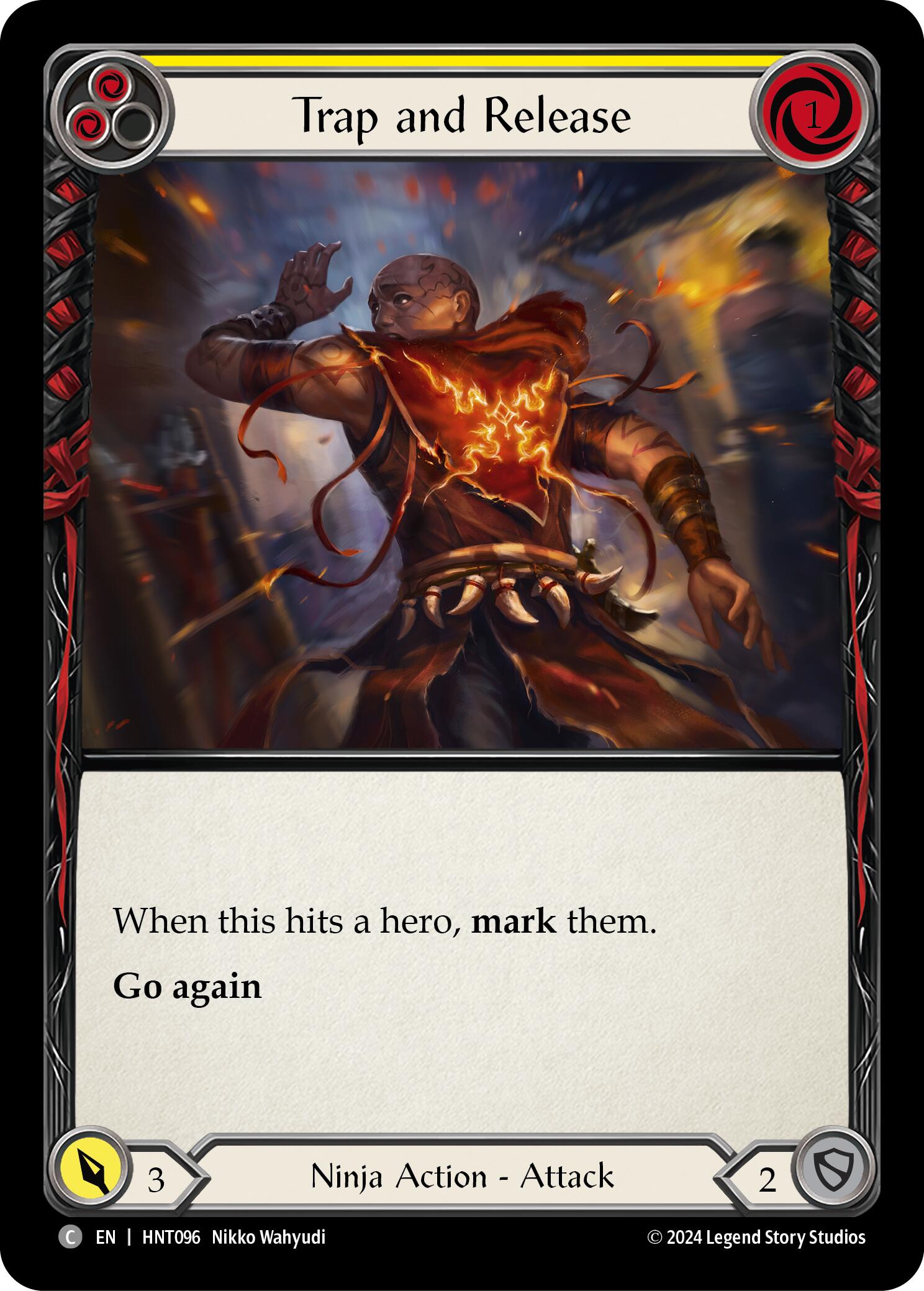 Trap and Release (Yellow) [HNT096] (The Hunted)  Rainbow Foil | Good Games Adelaide SA