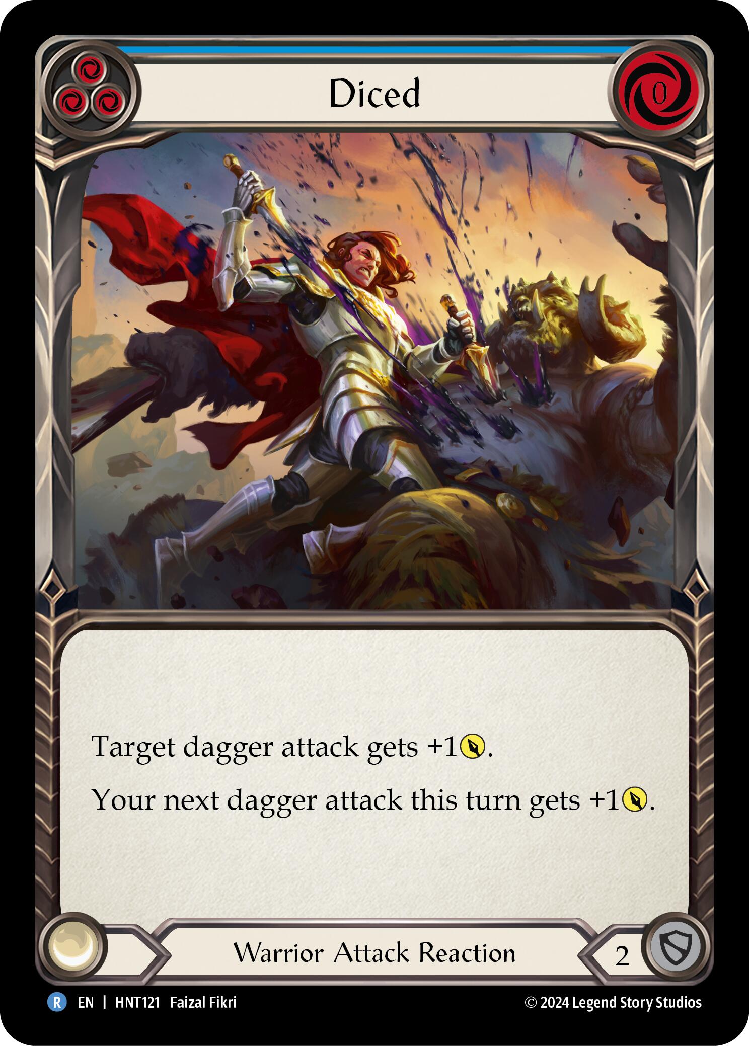 Diced (Blue) [HNT121] (The Hunted)  Rainbow Foil | Good Games Adelaide SA